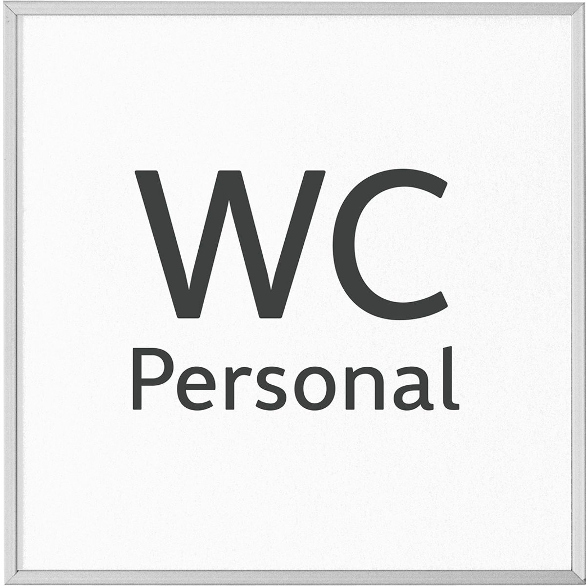 Piktogramm WC Personal, Modell Madrid, 120 x 120 mm, Silber, Klebemontage