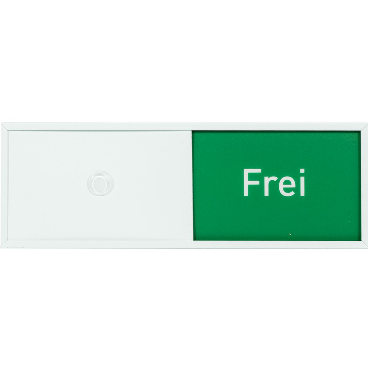 Frei Besetzt Schild, Modell Madrid, 50 x 150 mm (H x B), Weiß