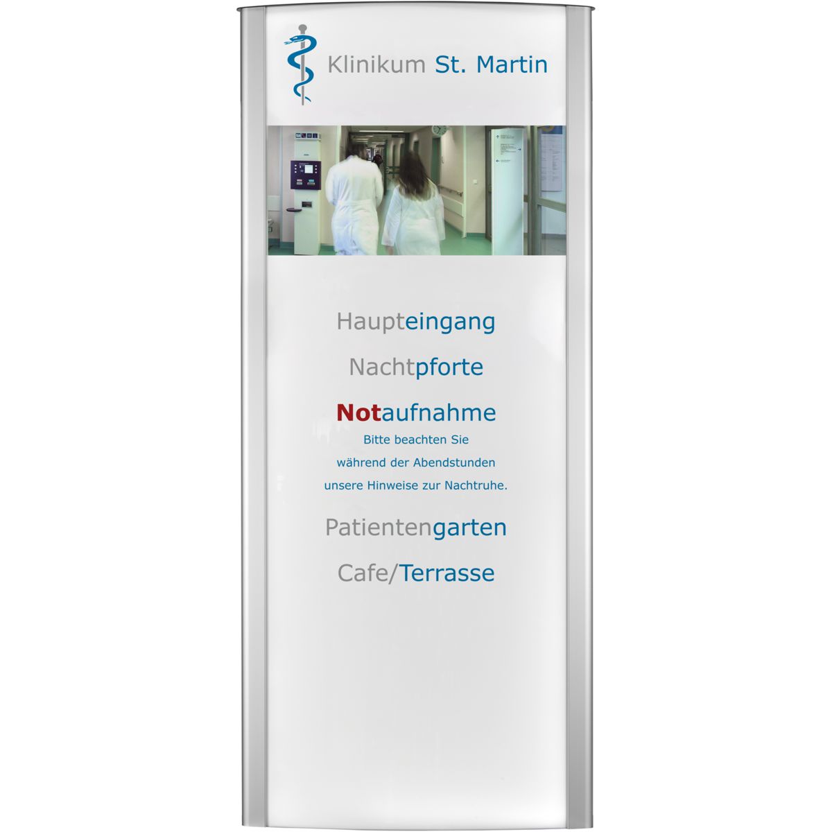 Außenaufsteller mit LED, Modell Frankfurt, 3.000 x 1.326 mm (H x B)