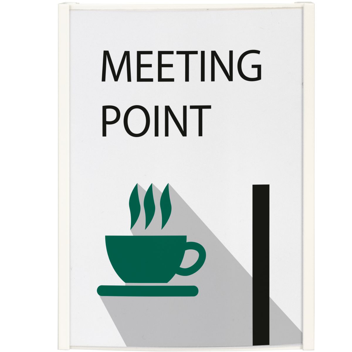 Türschild, Modell Orlando, ~ DIN A6, Weiß