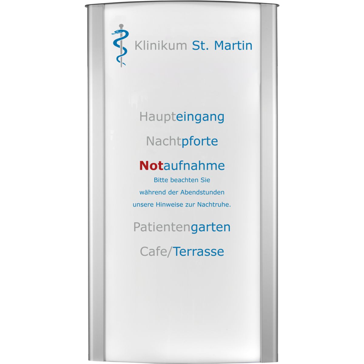 Außenaufsteller mit LED, Modell Frankfurt, 2.000 x 1.085 mm (H x B)