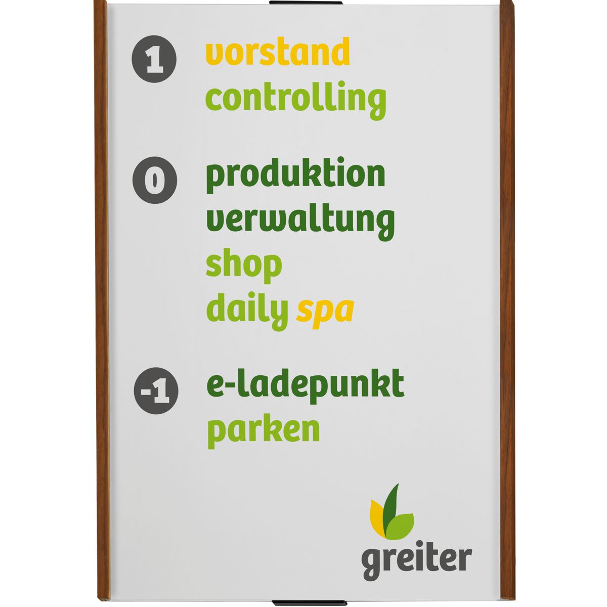 Wandschild, Modell LMH, ~ DIN A3, Hochformat, Holzrahmen Nussbaum, mit Kappen Wandschild, Modell LMH, ~ DIN A3, Hochformat, Holzrahmen Nussbaum, mit Kappen