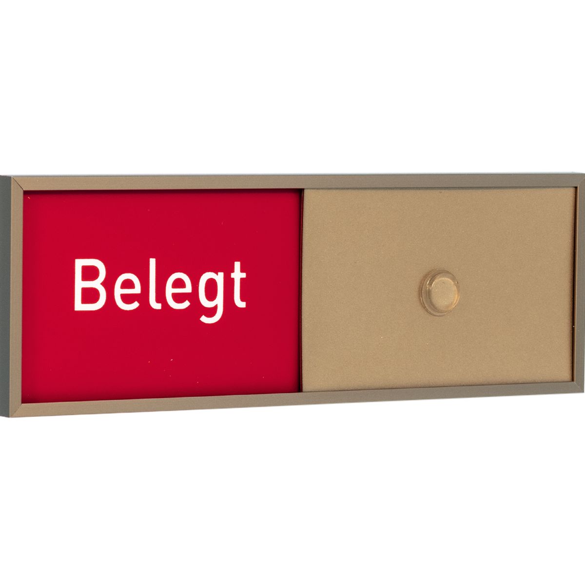Frei Besetzt Schild, Modell Madrid, 50 x 150 mm (H x B), Bronze