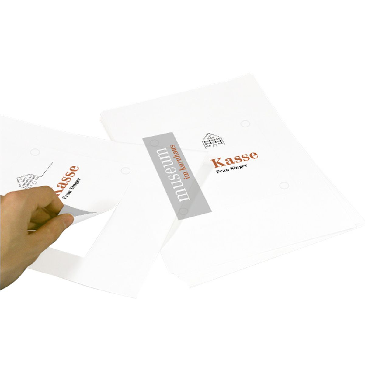 Zubehör, Milchglasfolien für Türschild 160 x 100 (Galerie), 2 Bohrungen, 50 Folien