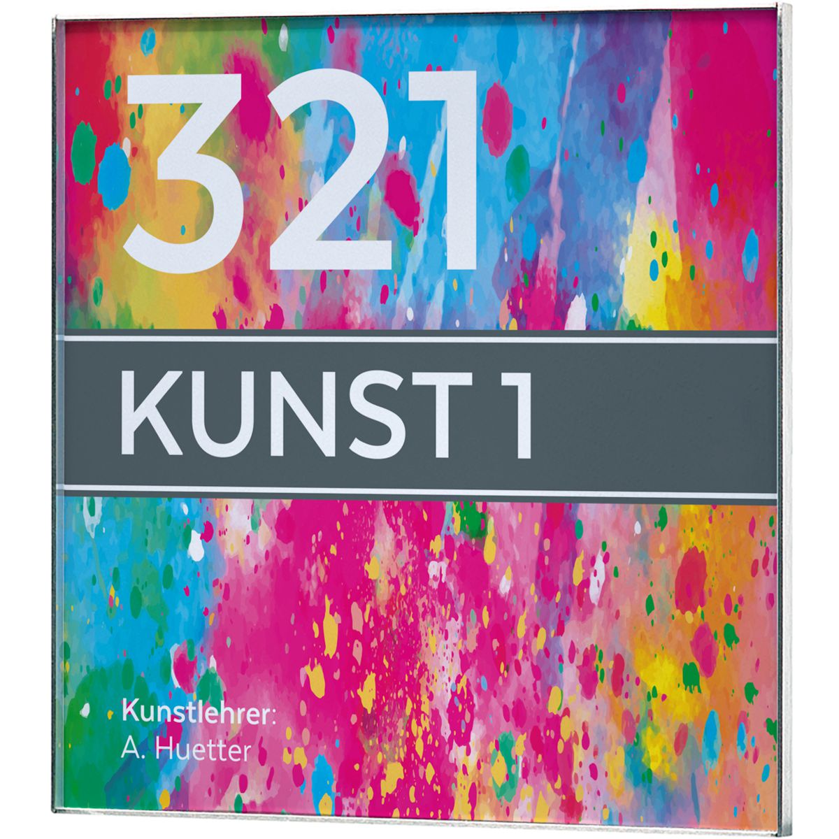 Türschild, Modell Rio, 150 x 150 mm, Silber, Schraubmontage Türschild, Modell Rio, 150 x 150 mm, Silber, Schraubmontage