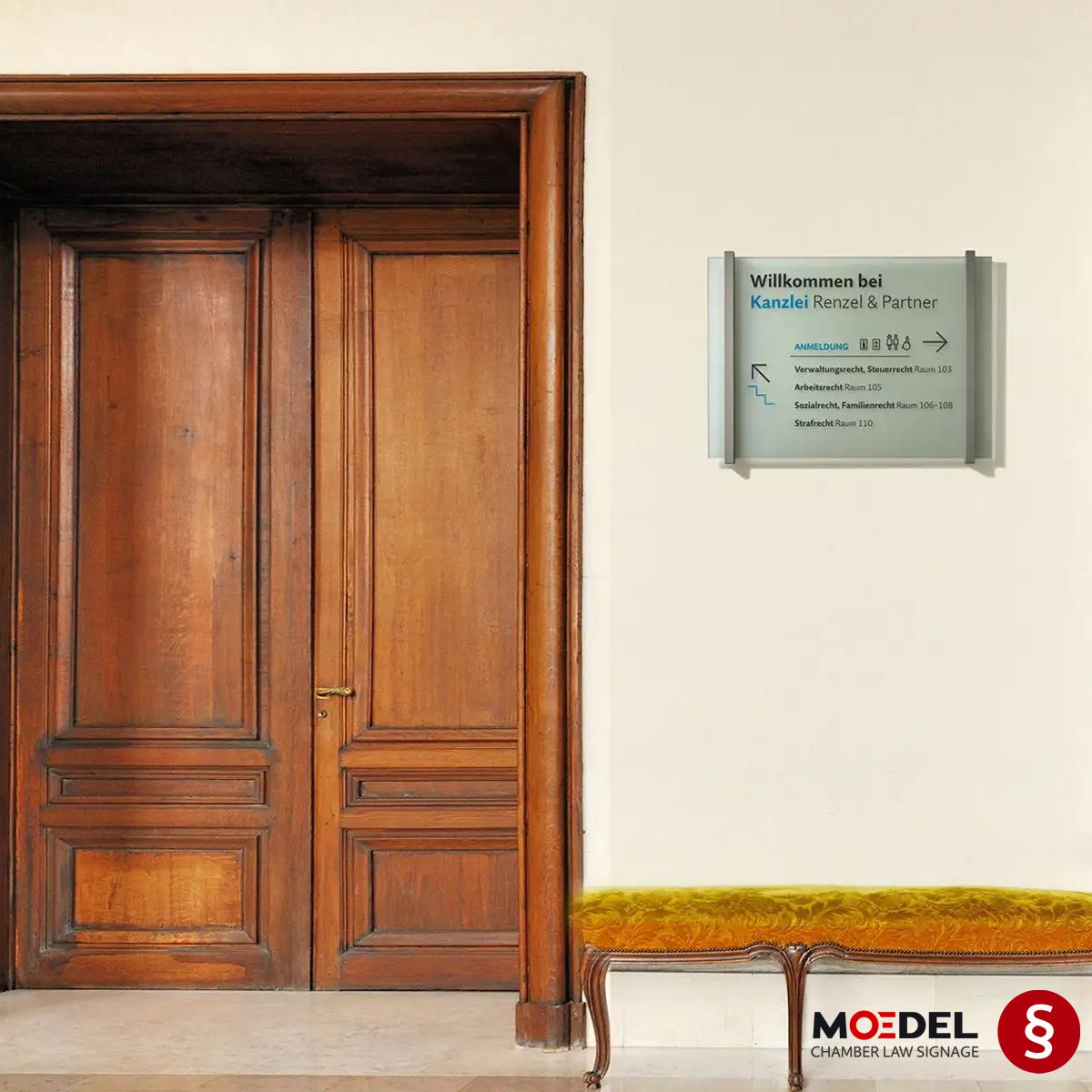 Kanzleischilder aus Glas (ESG) für Innen Kanzleischilder aus Glas (ESG) für Innen