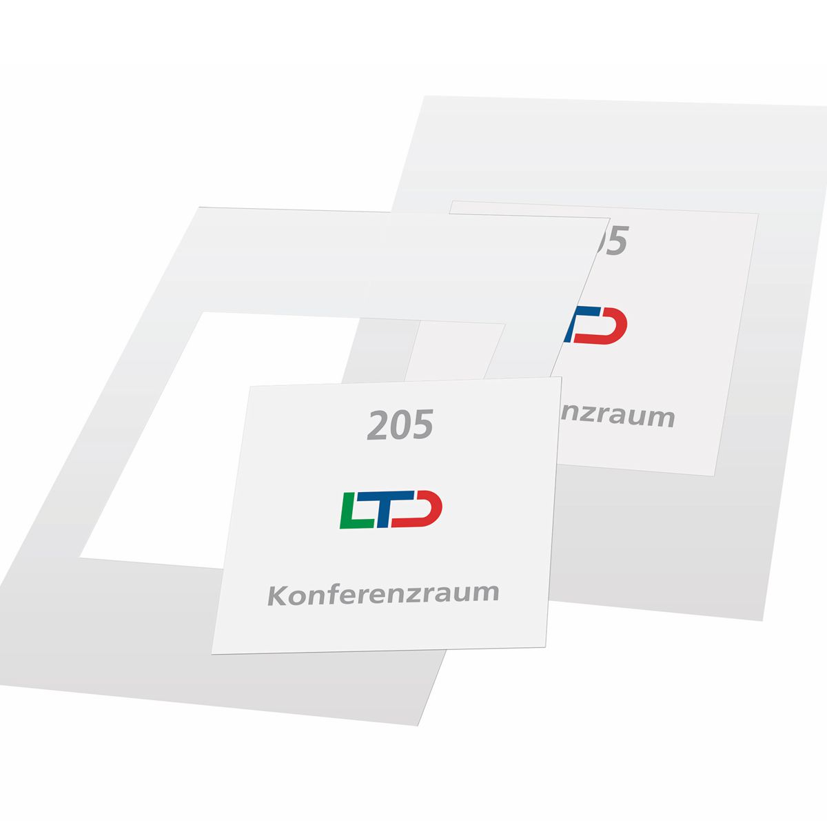 Zubehör, Papiereinleger für Türschild ~DIN A5 (Orlando), 50 Blatt