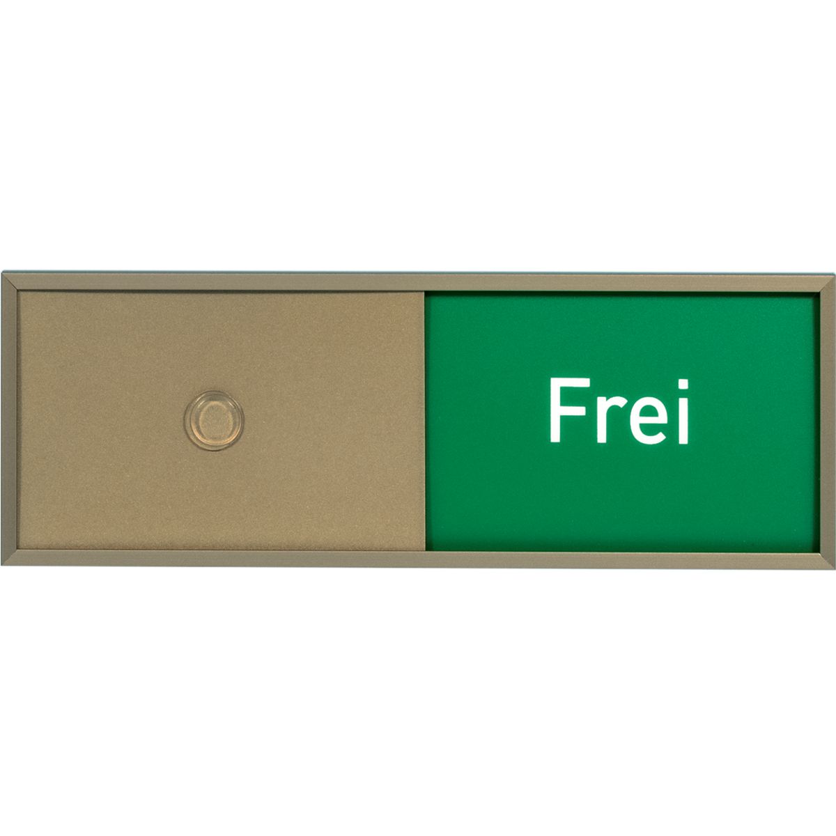 Frei Besetzt Schild, Modell Madrid, 50 x 150 mm (H x B), Bronze