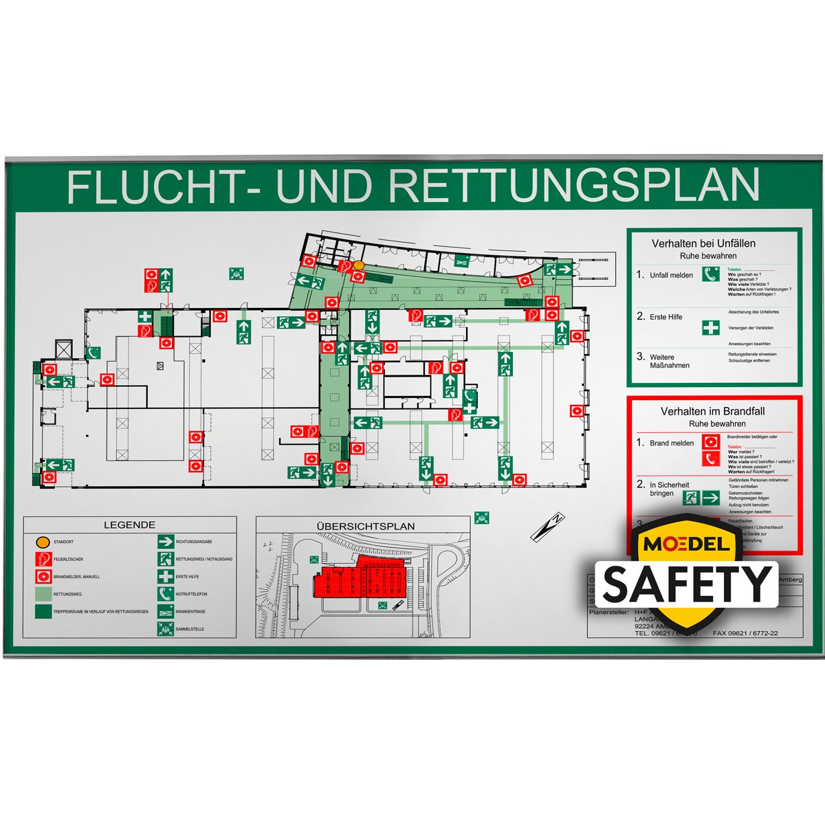 Rahmen Moedel Safety aus Edelstahl, DIN A3, Querformat