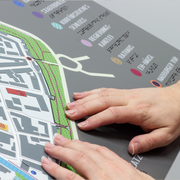 Inklusion taktiler Lageplan
