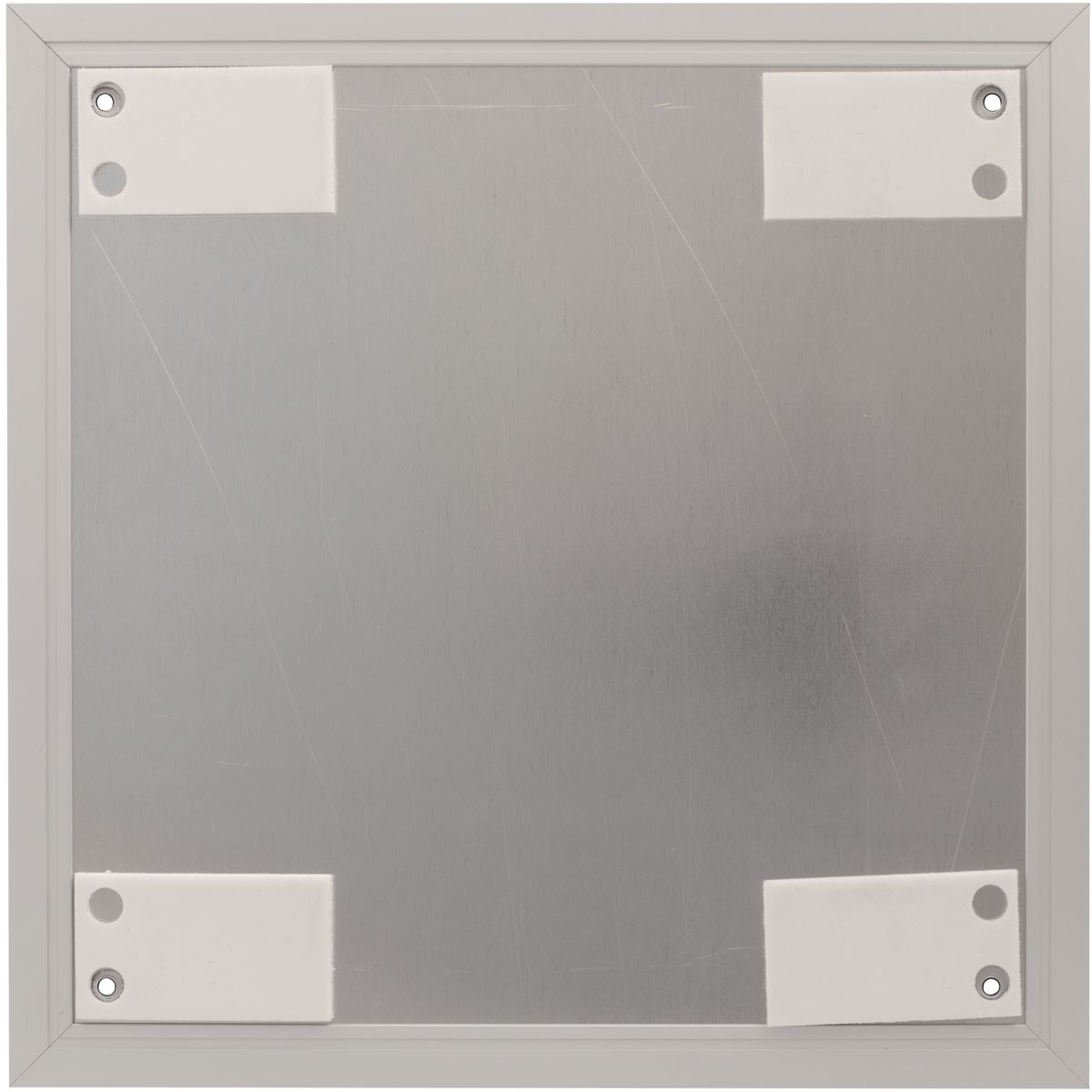 Wandschild, Modell Madrid, 299 x 299 mm, Silber, Beschriftung mit Einleger