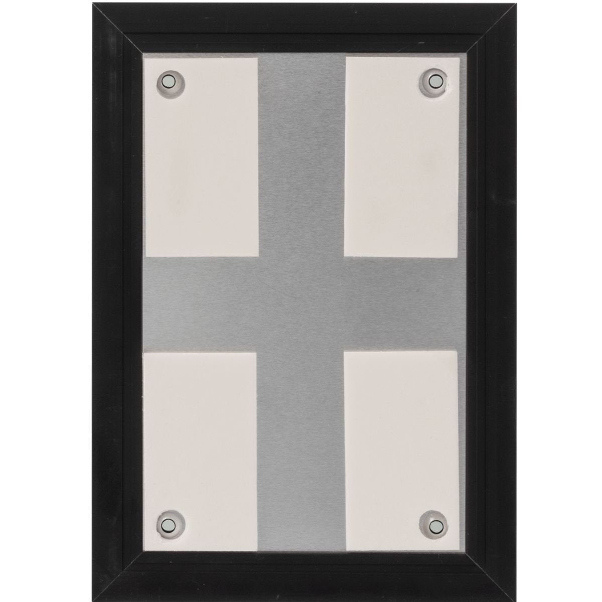 Türschild, Modell Madrid, ~ DIN A5, Schwarz, Hochformat, Schraub- oder Klebemontage