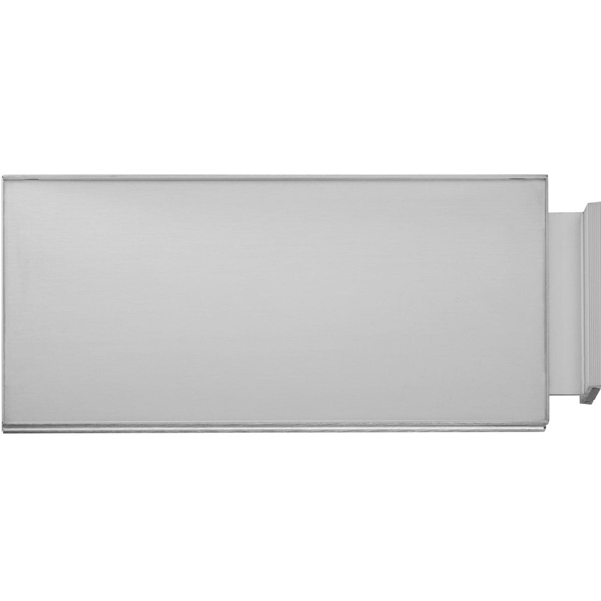 Fahnenschild (Nasenschild), Modell Rio, 149 x 299 mm (H x B), für Einleger, optimiert für Rettungszeichen Fahnenschild (Nasenschild), Modell Rio, 149 x 299 mm (H x B), für Einleger, optimiert für Rettungszeichen