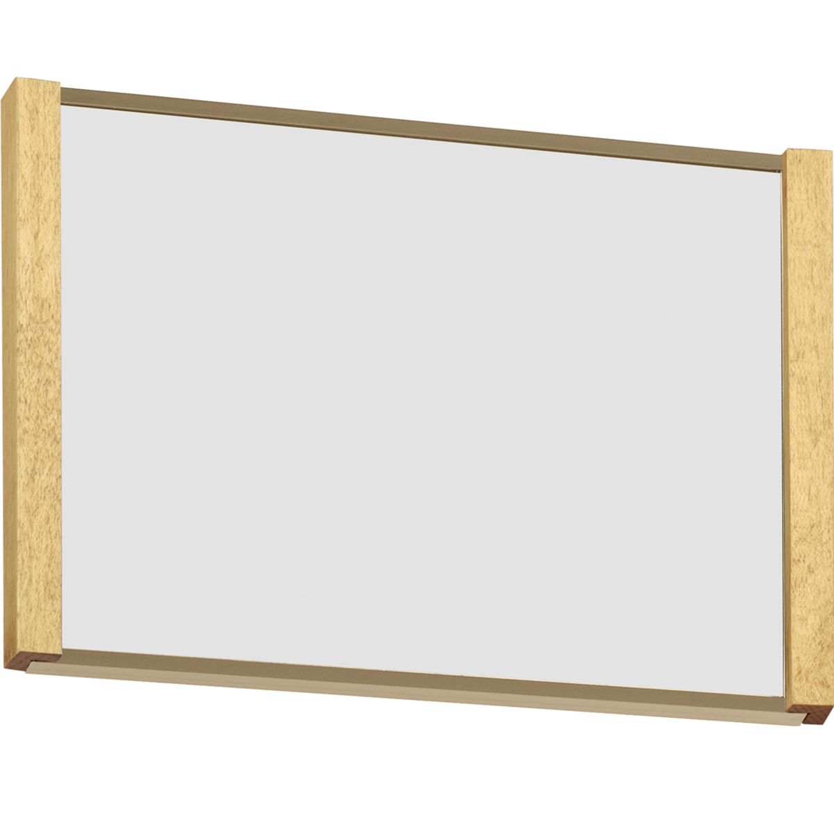 Türschild, Modell LMH, ~DIN A6, Querformat, Rahmen aus Aluminium (Bronze) und Holz (Ahorn)