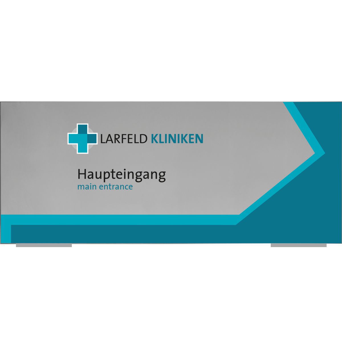 Außenaufsteller, Modell Madrid, 1.250 x 3.000 x 80 mm (H x B x T), Querformat, Silber, inkl. Flanschplatten