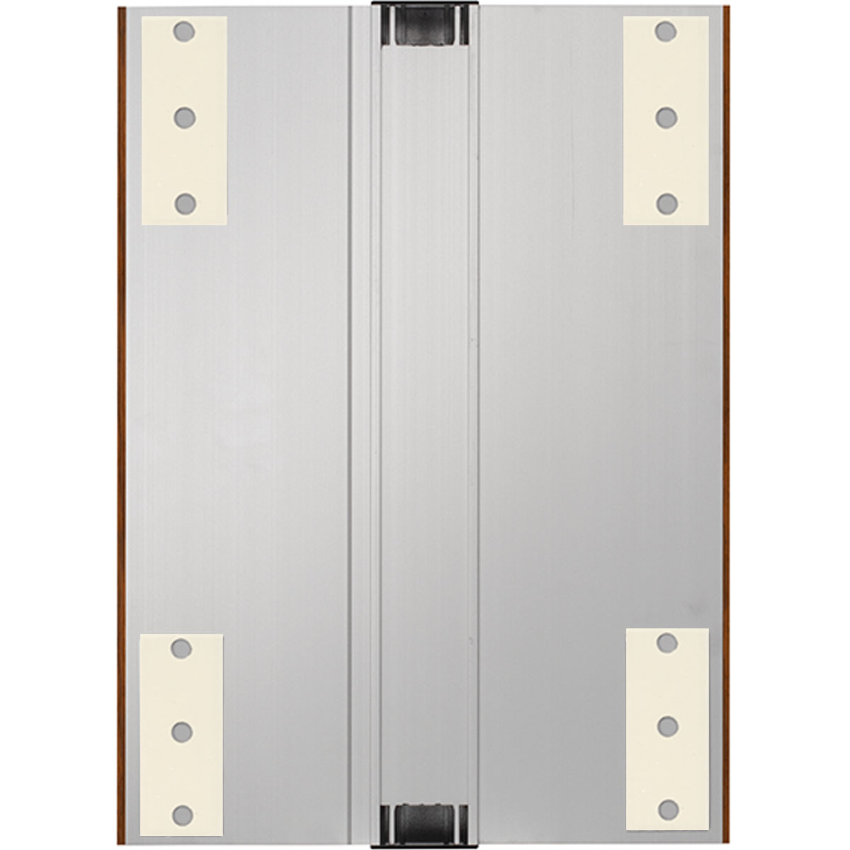 Wandschild, Modell LMH, ~ DIN A3, Hochformat, Holzrahmen Nussbaum, mit Kappen