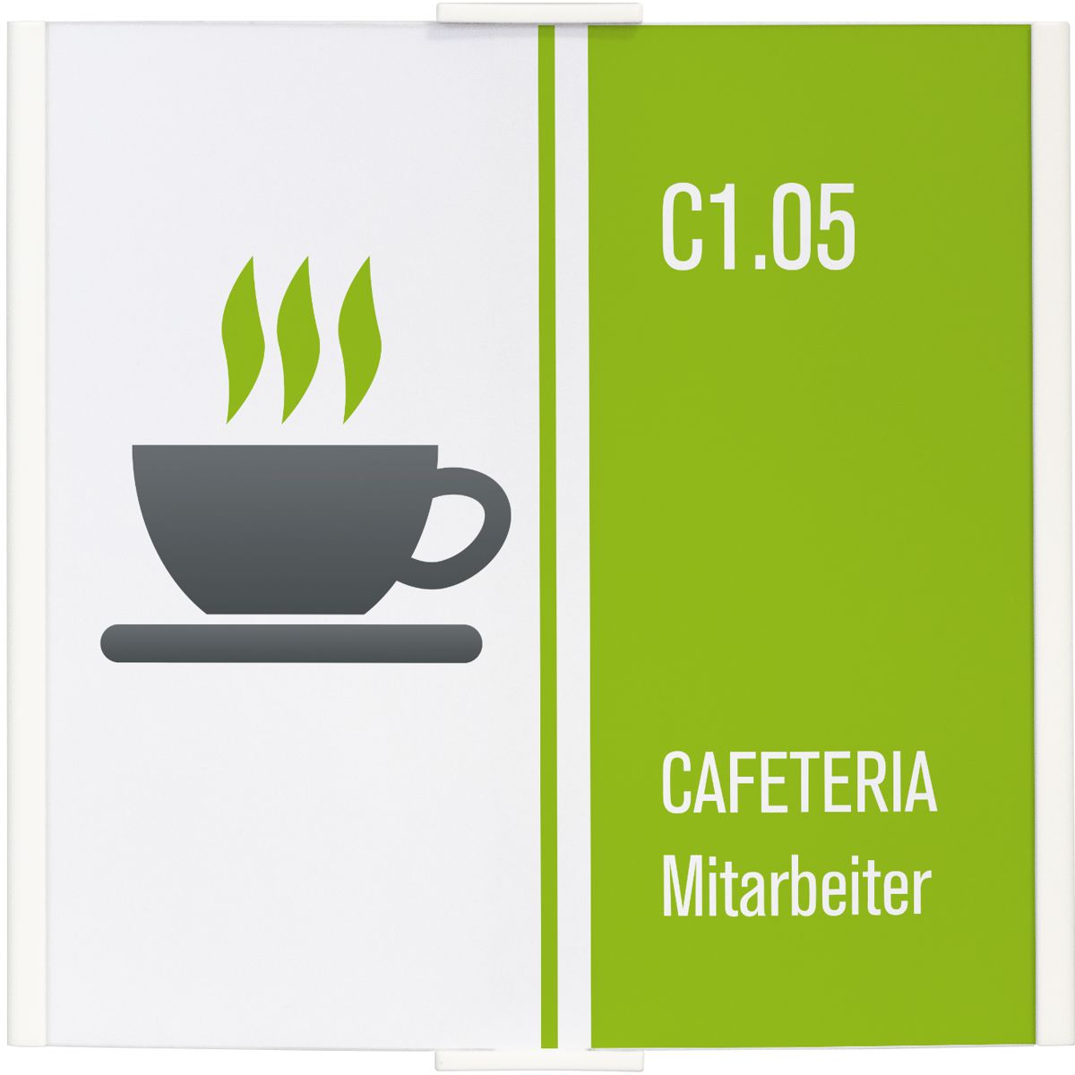 Türschild, Modell Frankfurt, 150 mm (H x B), Weiß