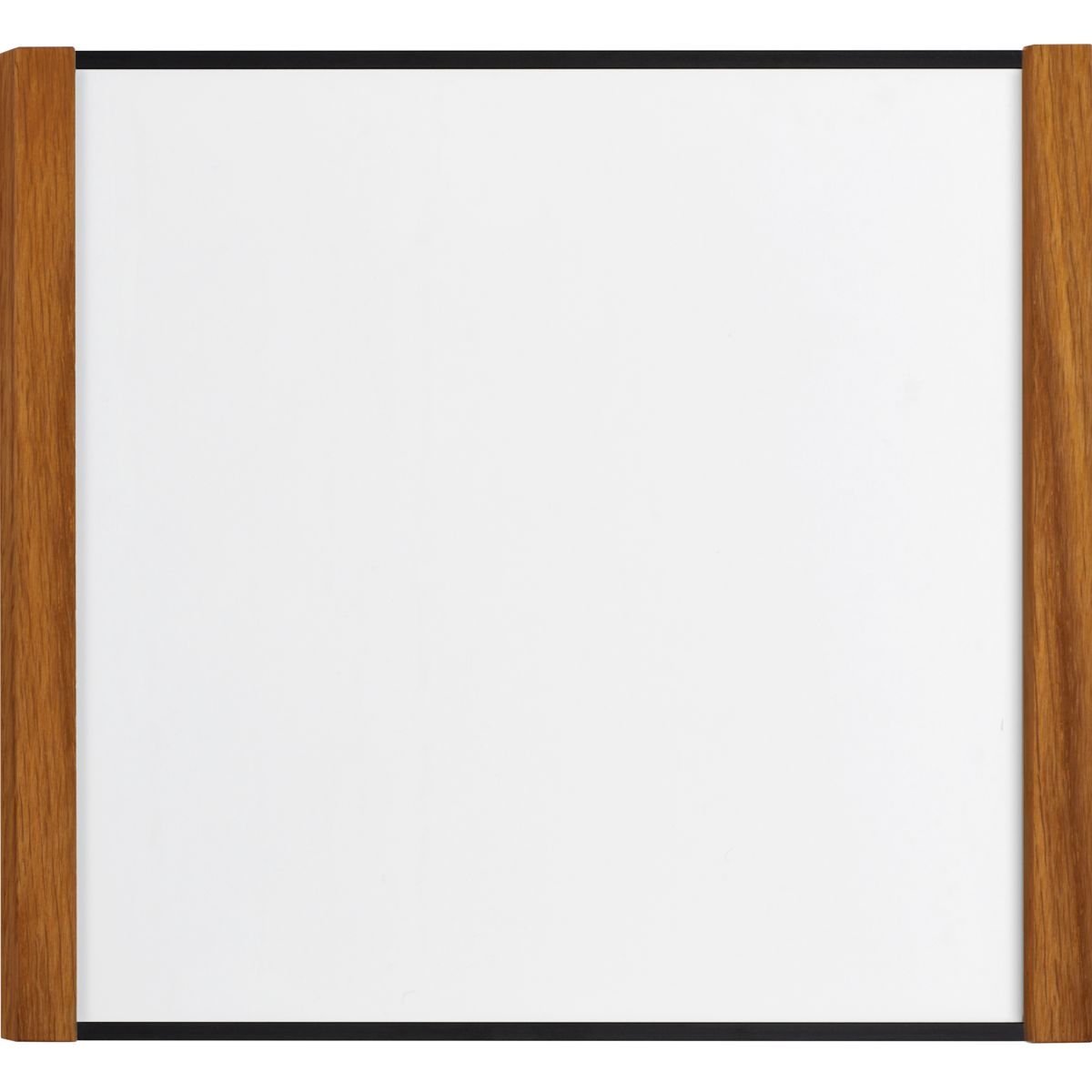 Türschild, Modell LMH, 150 x 160 mm (H x B), Rahmen aus Aluminium (Schwarz) und Holz (Eiche)