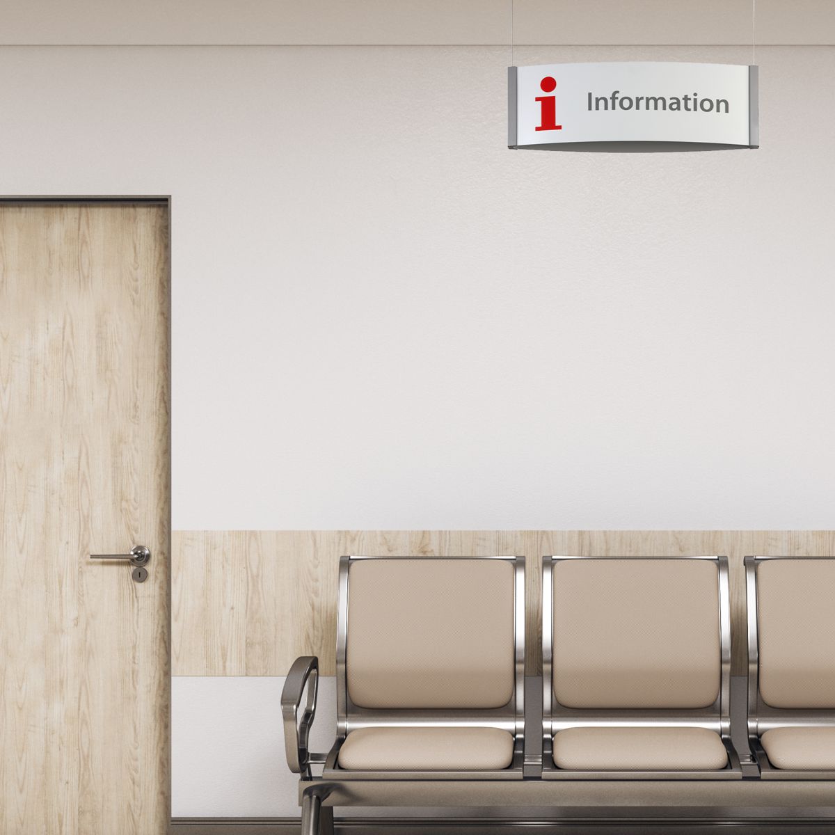 Deckenhänger (Hängeschild), Modell Orlando, 210 x 620 mm (H x B), Beschriftung direkt