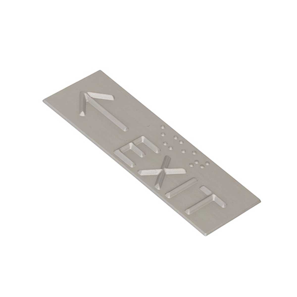 Handlaufschild aus Aluminium, Pfeil mit max. 4 Zeichen, z. B. ← 1. OG, Handlauf flach