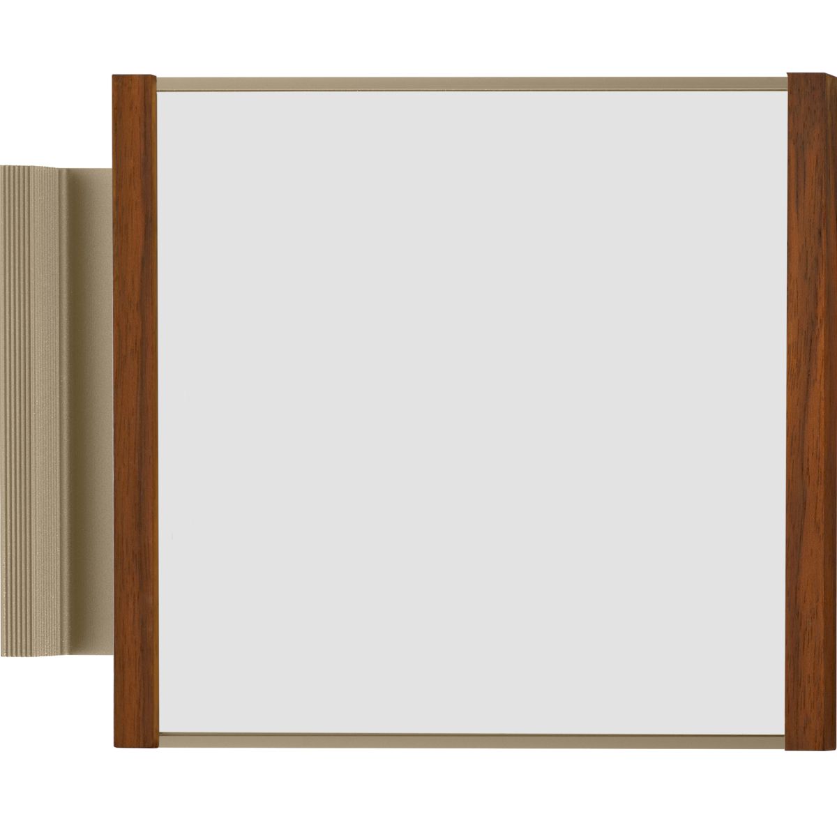 Fahnenschild (Nasenschild), Modell LMH, 150 x 159 mm (H x B), Bronze mit Nussbaum, Beschriftung mit Einleger