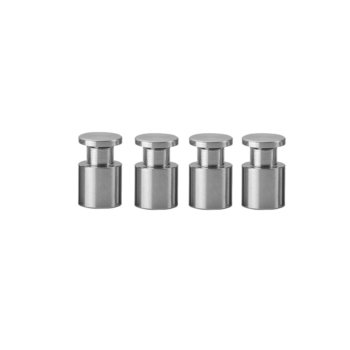 Abstandhalter aus Edelstahl, Silber, 15 mm Wandabstand, mit Schraubmechanismus, Schraubmontage, 4er VE