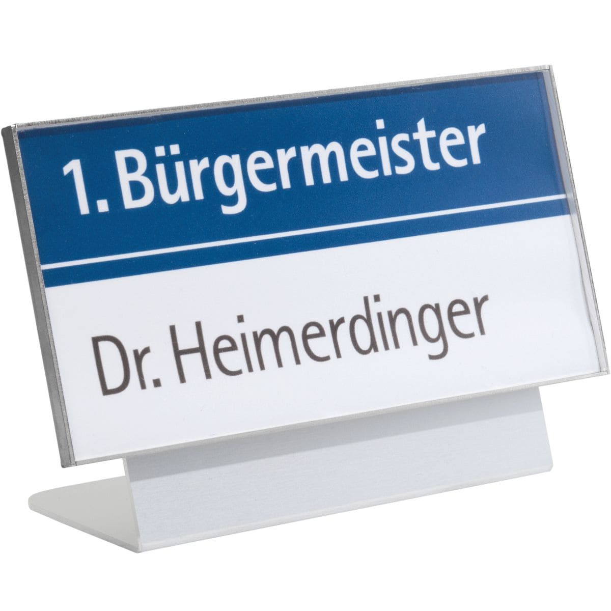 Tischaufsteller, Modell Rio, 75 x 150 mm, Silber