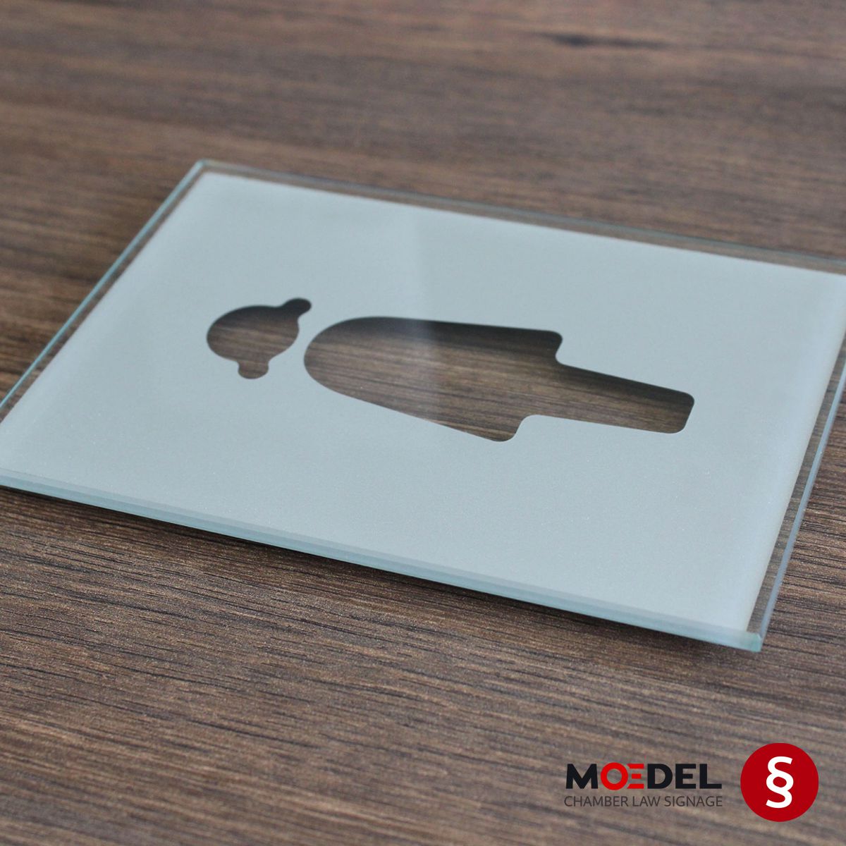 Kanzleischild WC Damen aus Glas, 148 x 105 mm (H x B)