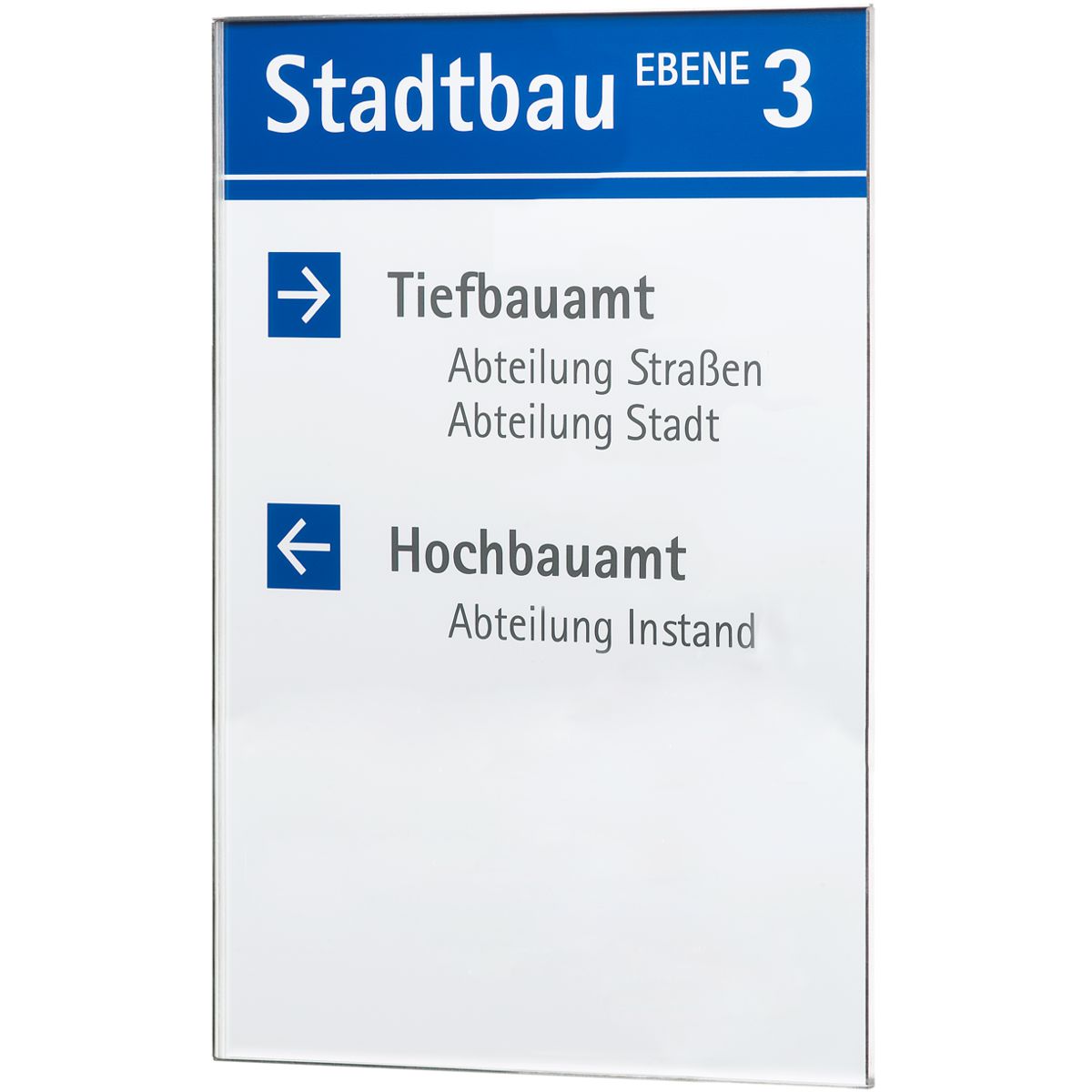 Wandschild, Modell Rio, ~ DIN A3, Klebemontage