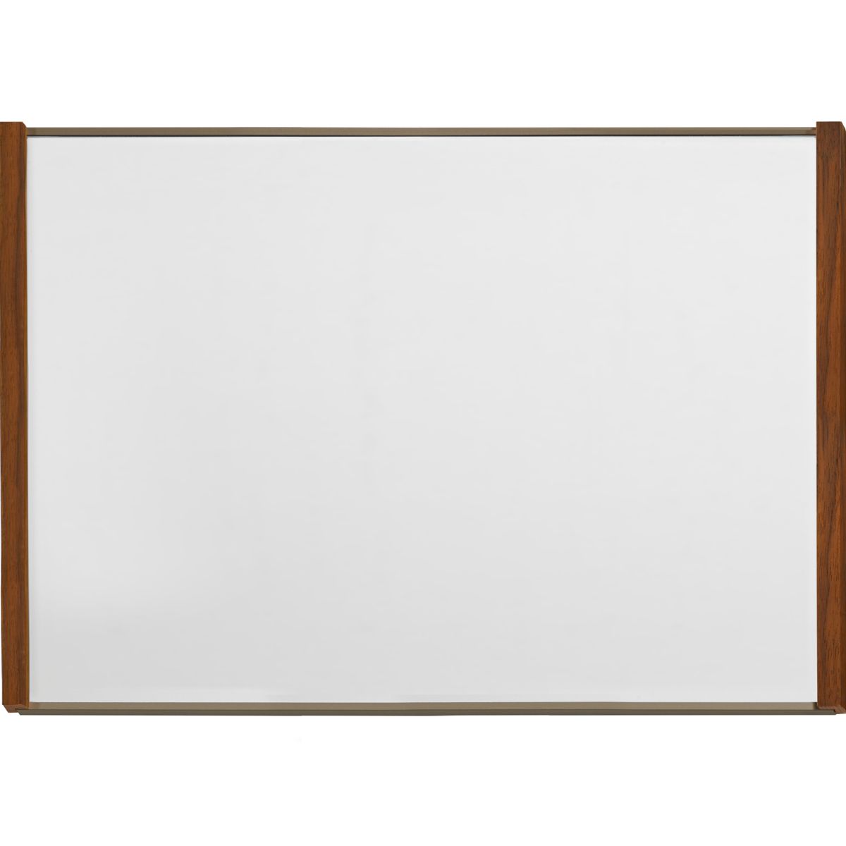 Wandschild, Modell LMH, ~ DIN A4, Querformat, Holzrahmen Nussbaum kombiniert mit bronzefarbenem Aluminium