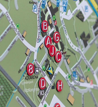 Touristisches Leitsystem barrierefrei taktiler Lageplan Touristisches Leitsystem barrierefrei taktiler Lageplan