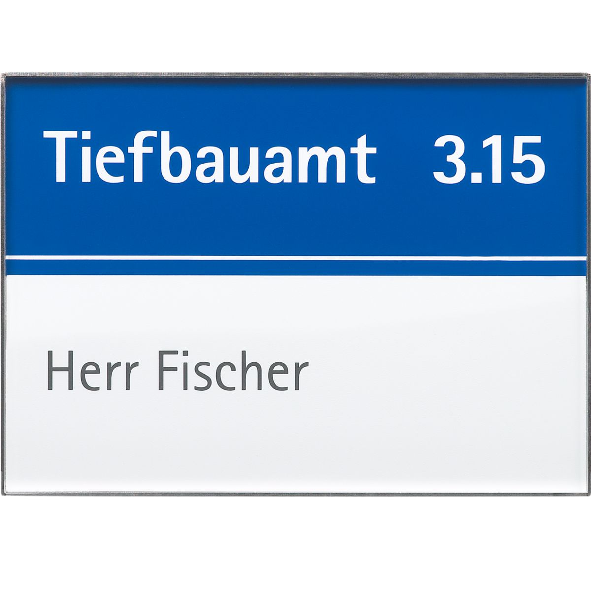 Türschild, Modell Rio, ~DIN A6, Silber, Schraubmontage