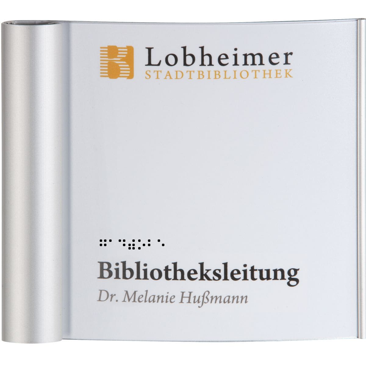 Taktiles Türschild, Modell Sydney, 148 x 167 mm (H x B), Silber, Schraubmontage Taktiles Türschild, Modell Sydney, 148 x 167 mm (H x B), Silber, Schraubmontage