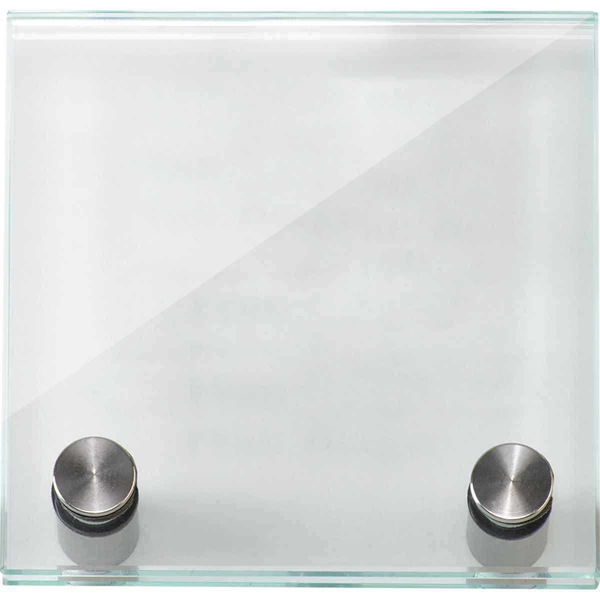 Türschild, Modell Galerie, ESG, 100 x 100 mm, 2 Abstandhalter (25 mm Wandabstand, gesichert mittels Madenschraube)