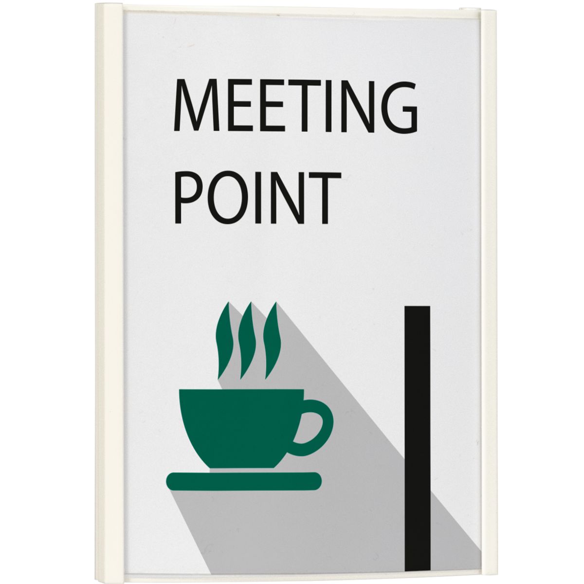 Türschild, Modell Orlando, ~ DIN A6, Weiß