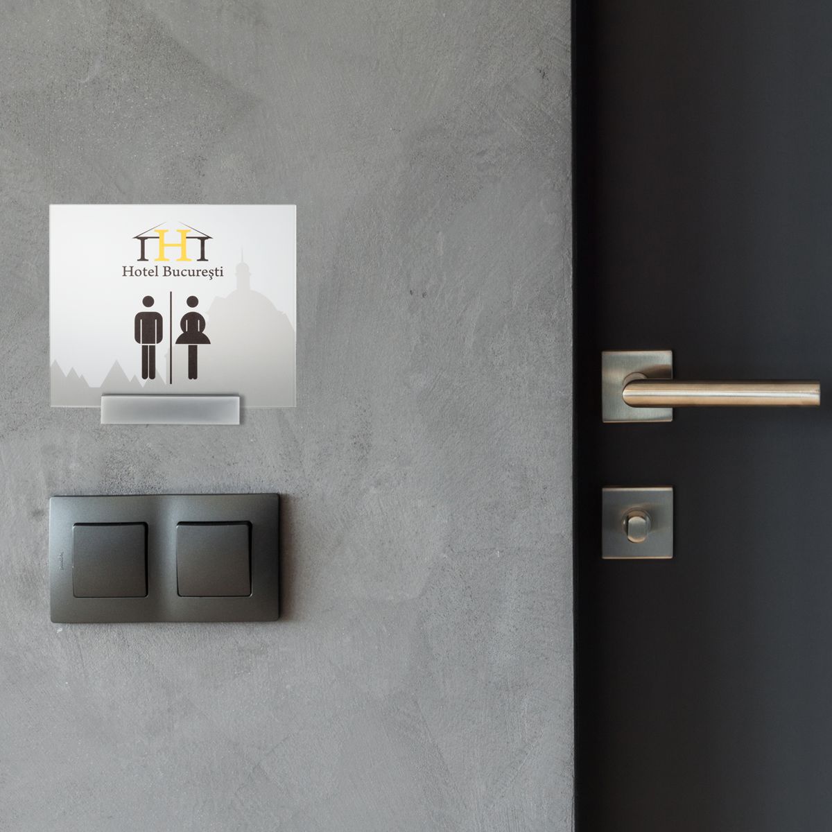 Türschild, Modell Monaco, DIN A5, 1 Adapter 120 mm