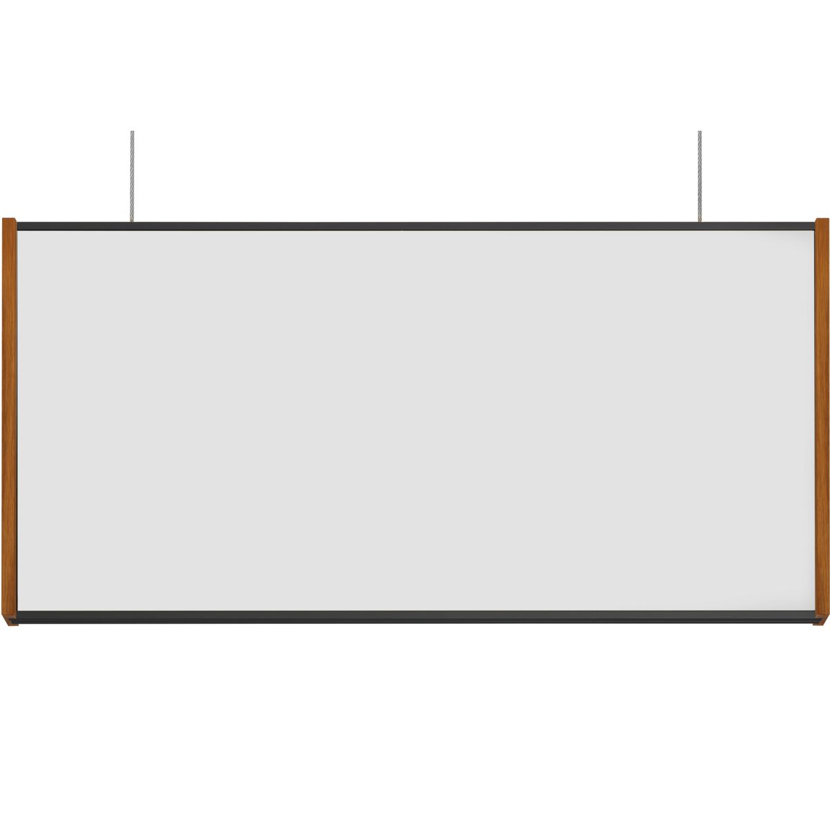 Deckenhänger (Hängeschild), Modell LMH, 150 x 309 mm (H x B), Rahmen Schwarz mit Eiche, für Einleger