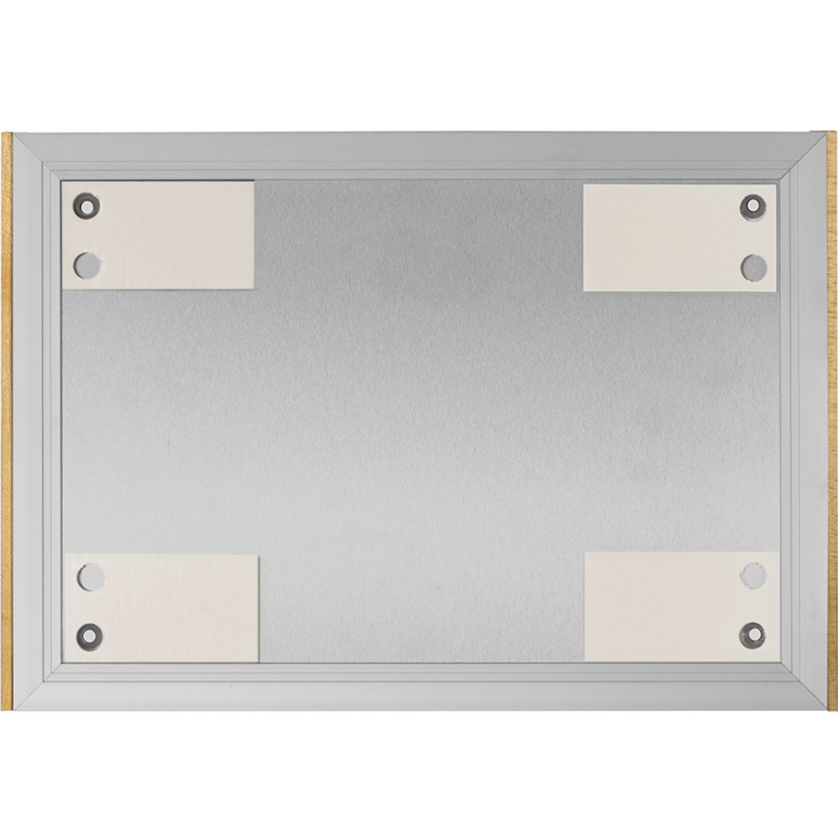 Wandschild, Modell LMH, ~ DIN A4, Querformat, Holzrahmen Ahorn kombiniert mit silbernem Aluminium