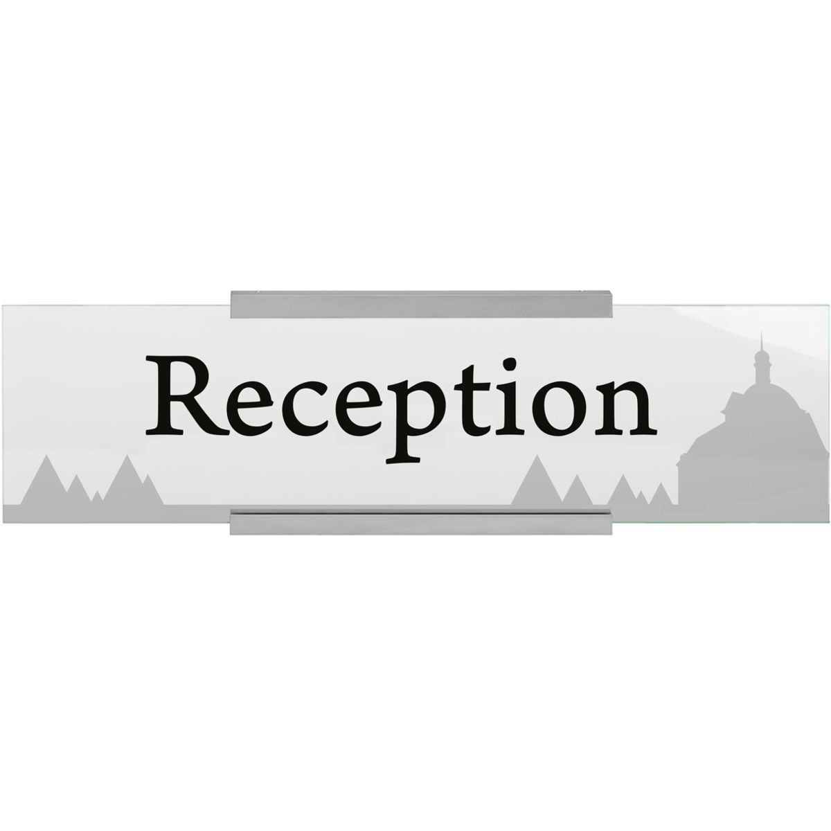 Wandschild, Modell Monaco, 210 x 800 mm (H x B), Beschriftung direkt