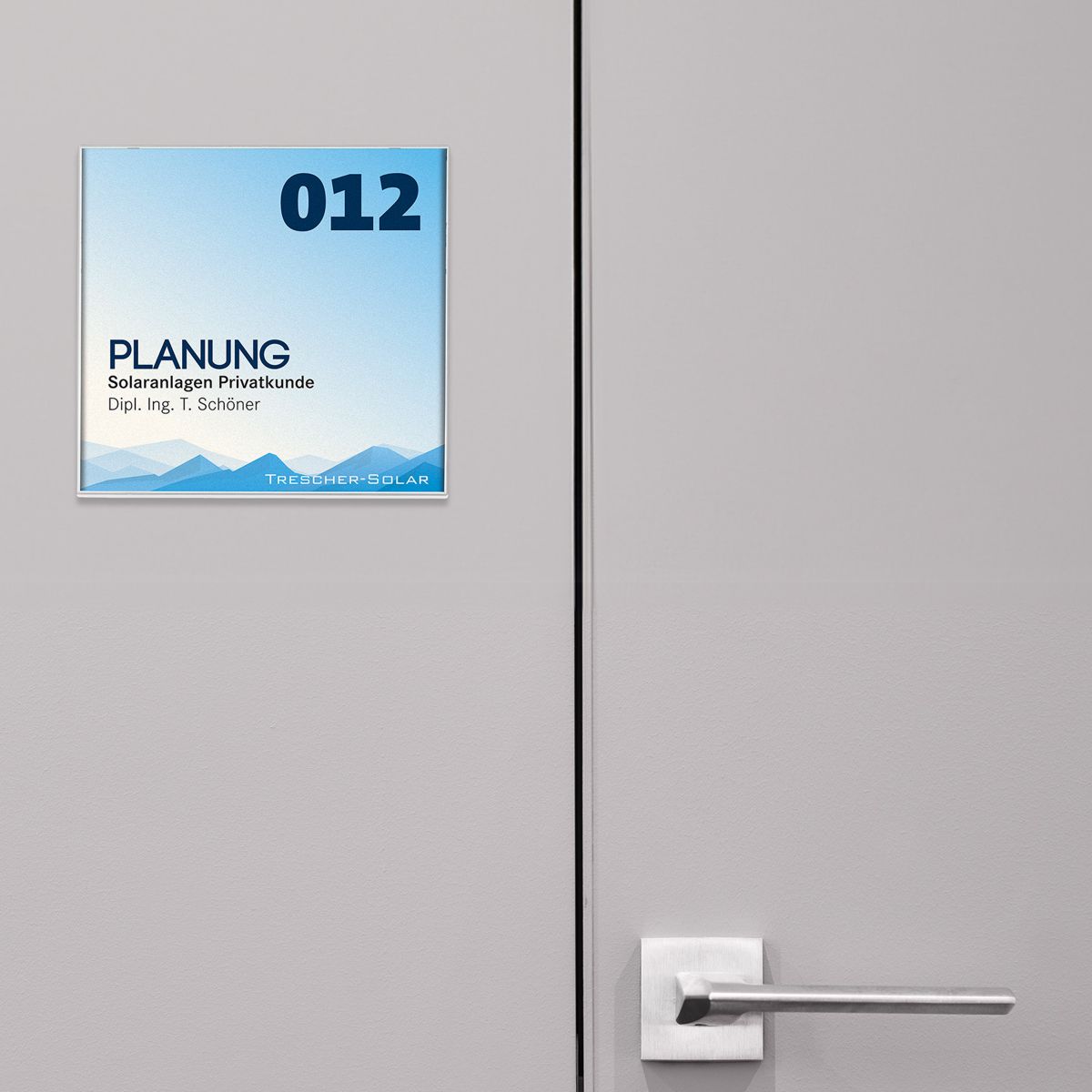 Türschilder, Modell Kairo Easy, 150 x 150 mm, Weiß, 10 Stück in einer Packung