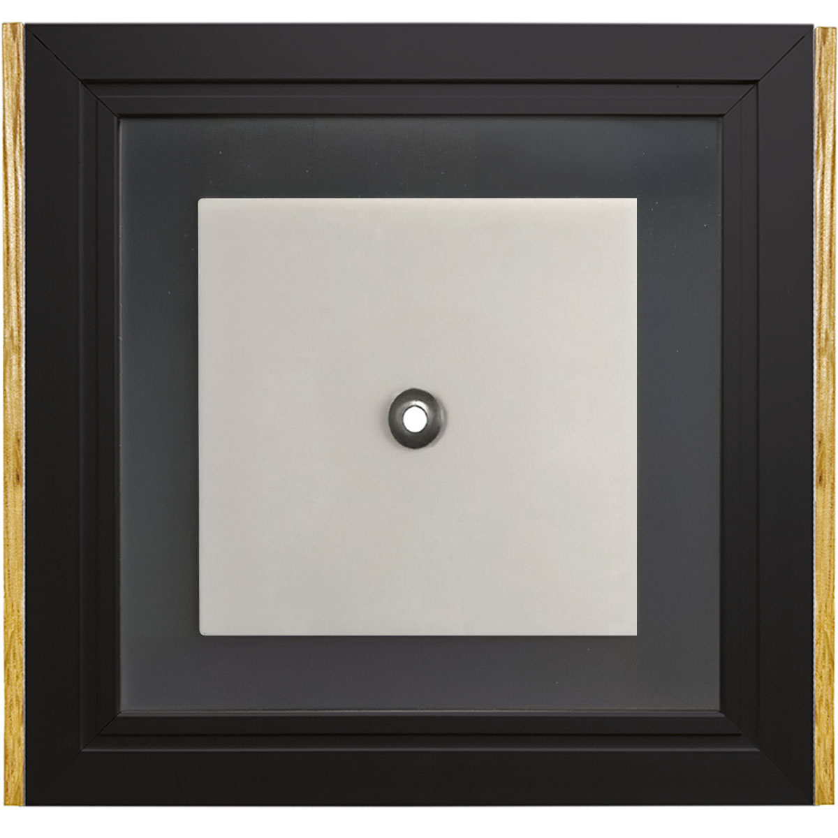 Türschild, Modell LMH, 150 x 160 mm (H x B), Rahmen aus Aluminium (Schwarz) und Holz (Ahorn)