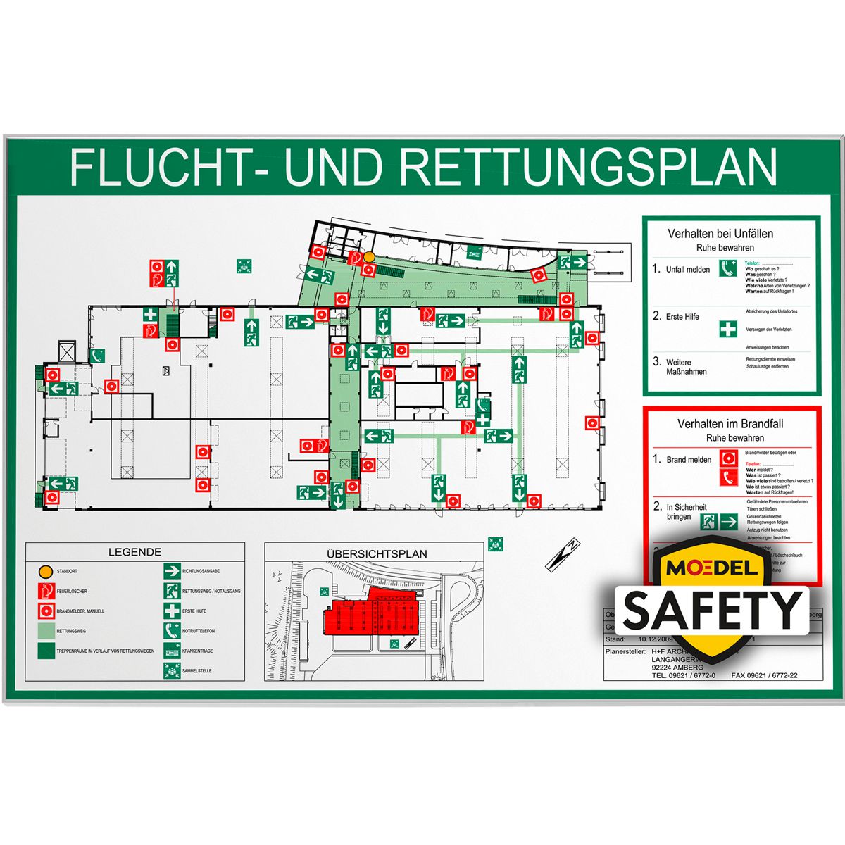 Rahmen Moedel Safety aus Aluminium, DIN A2, Querformat, Silber