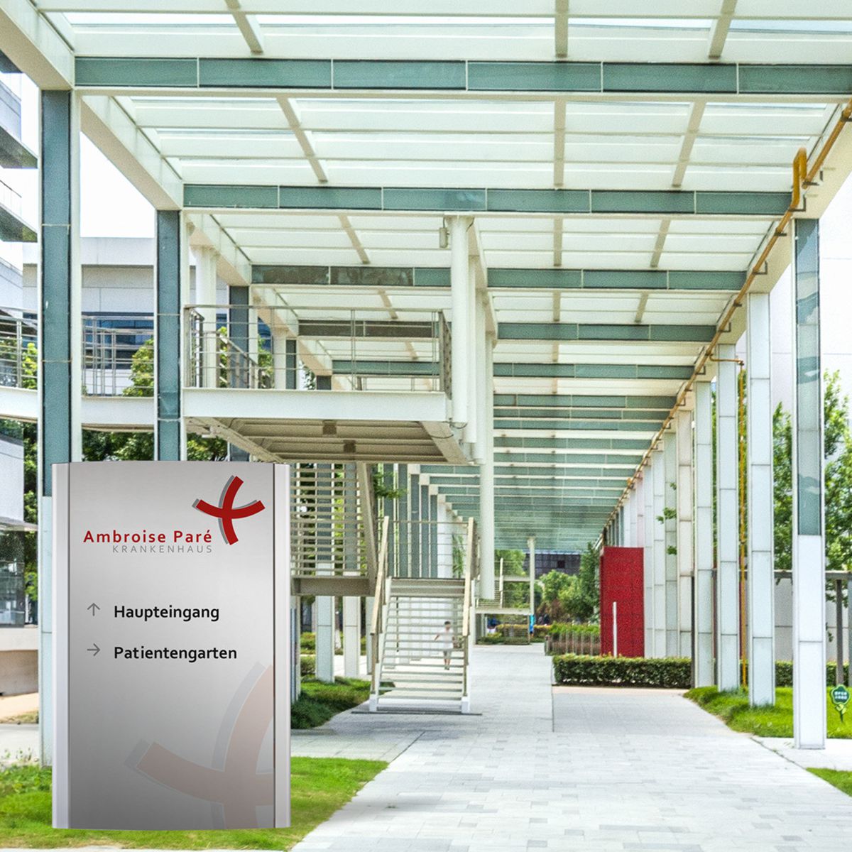 Außenaufsteller, Modell Frankfurt, 2.000 x 1.326 mm (H x B), Silber