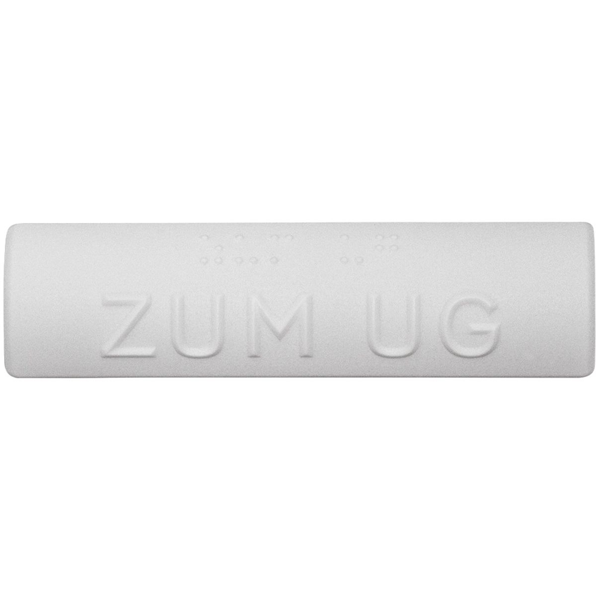 Handlaufschild aus Kunststoff, Weiß, max. 11 Zeichen