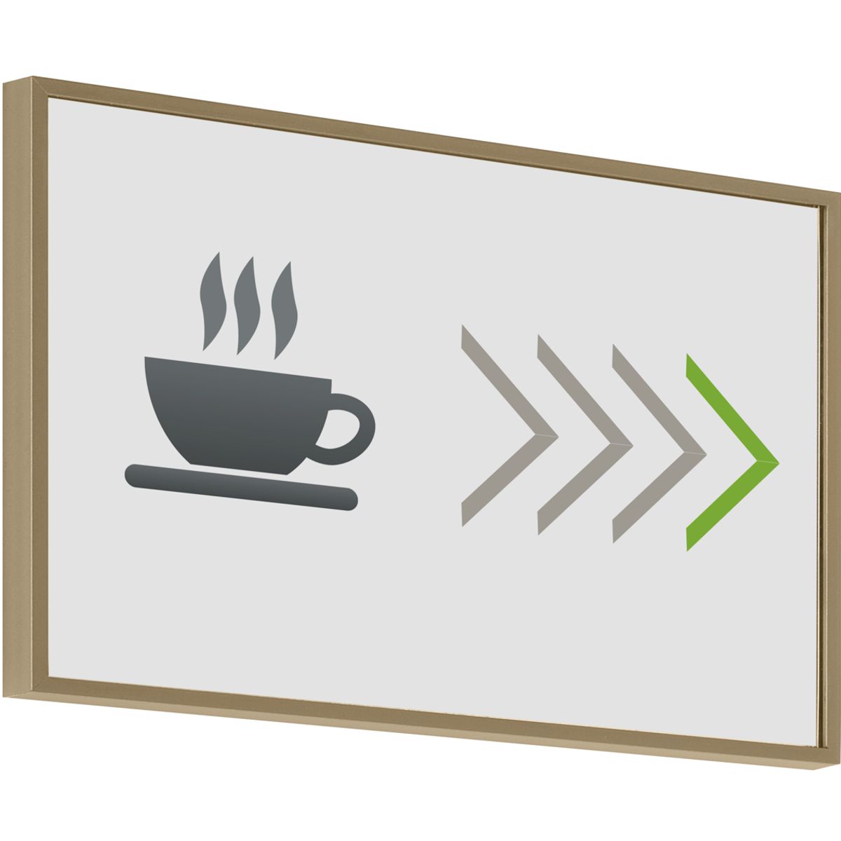 Türschild, Modell Madrid, ~ DIN A6, Bronze, Querformat, Klebemontage