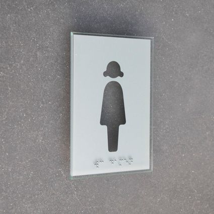WC Schilder aus Glas WC Schilder aus Glas