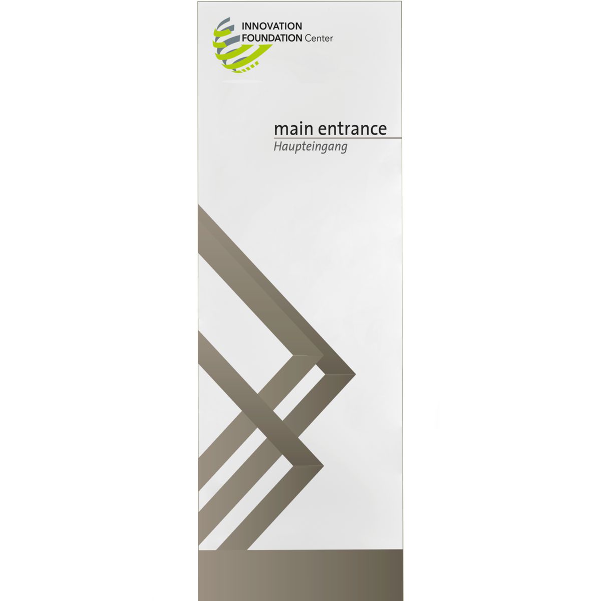 Außenaufsteller, Modell Madrid, 2.000 x 730 x 80 mm (H x B x T), Hochformat, Bronze, zum Einbetonieren