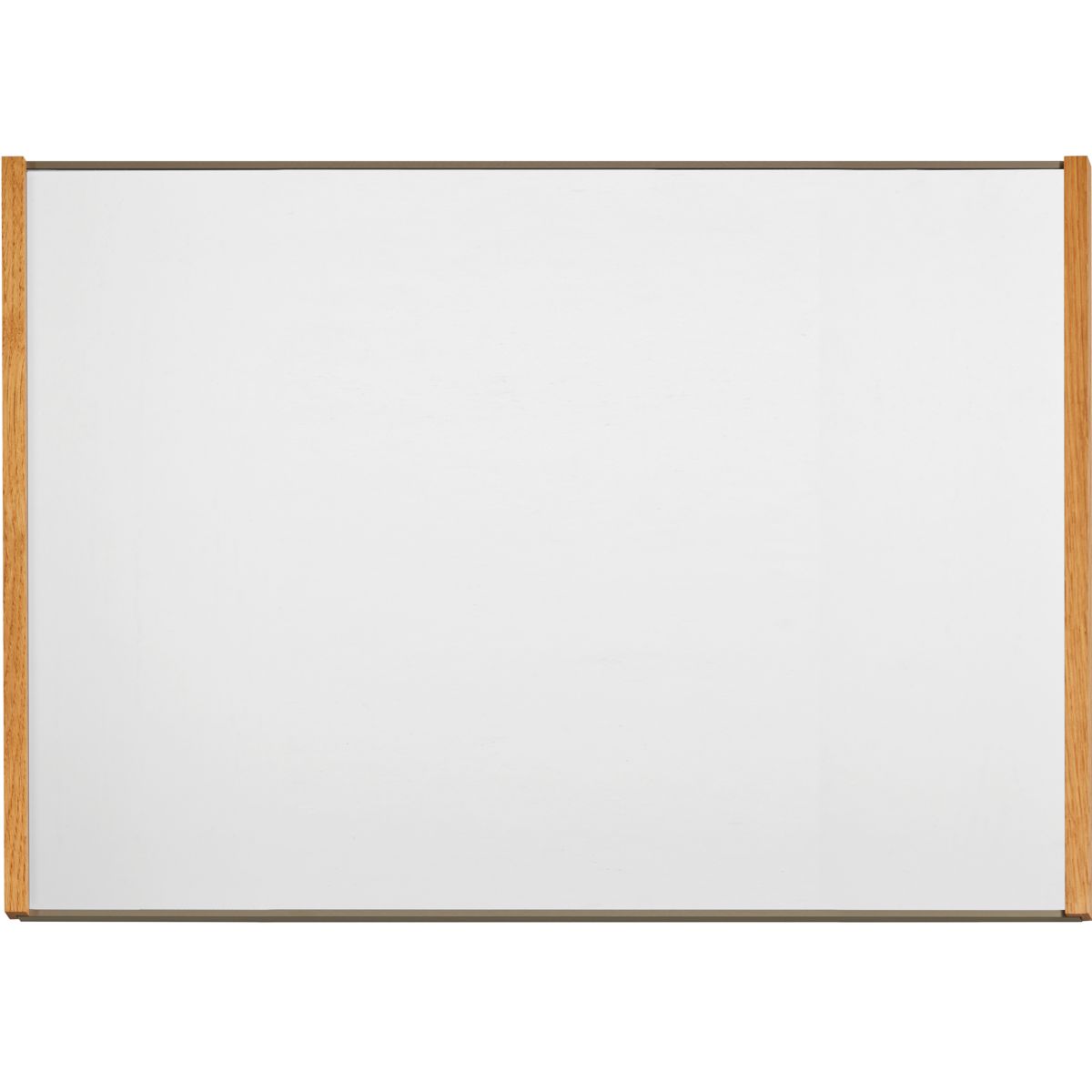 Wandschild, Modell LMH, ~ DIN A3, Querformat, Holzrahmen Eiche kombiniert mit bronzefarbenem Aluminium