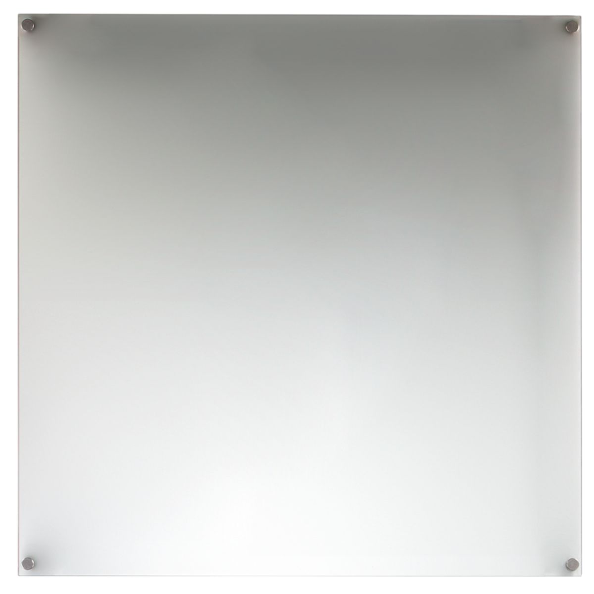 Wandschild, Modell Galerie, 1 Scheibe ESG, 1.000 x 1.000 mm, 4 Abstandhalter (25 mm Wandabstand, gesichert mittels Madenschraube)