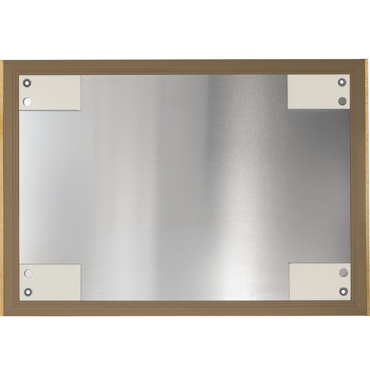 Wandschild, Modell LMH, ~ DIN A3, Querformat, Holzrahmen Ahorn kombiniert mit bronzefarbenem Aluminium